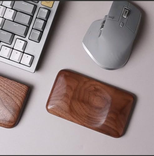Professional Wood Craft Natural Solid Sheesham Wood, Wooden Wrist Rest Mouse Holder Pad Single Hand Support for Computer & Leptop Lover