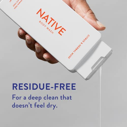 Native Body Wash Natural Body Wash For Women, Men | Sulfate Free, Paraben Free, Dye Free, With Naturally Derived Clean Ingredients Leaving Skin Soft And Hydrating, Citrus & Herbal Musk 18 Oz - 2 Pk #TOP3