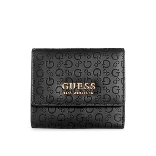 Image of Guess Women's Black Textured Wallet| Ladies Purse Handbags | Gift For Ladies
