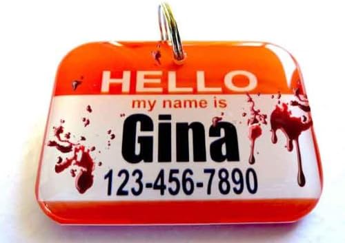 Zombie Day of The Dead Pet ID Tag for Cats or Dogs by ID4Pet (Regular 1.50")