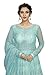 TRENDMALLS Women's Net Embroidery Anarkali Suit Set Stitched Ready to Wear (USTM.G90-SkyBlue-M)