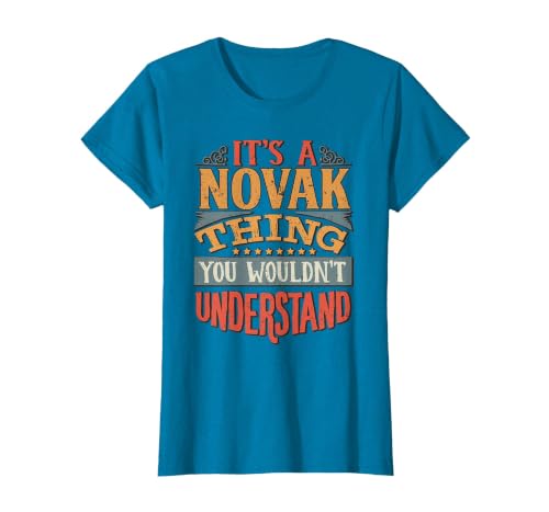 Novak Name T-Shirt, Women, Sapphire Blue, 3X-Large