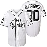 The Sandlot Benny The Jet Rodriguez Michael Squints Palledorous Alan Yeah-Yeah McClennan Bel Air 3D Print Baseball Jersey (XX-Large, 30V-White)