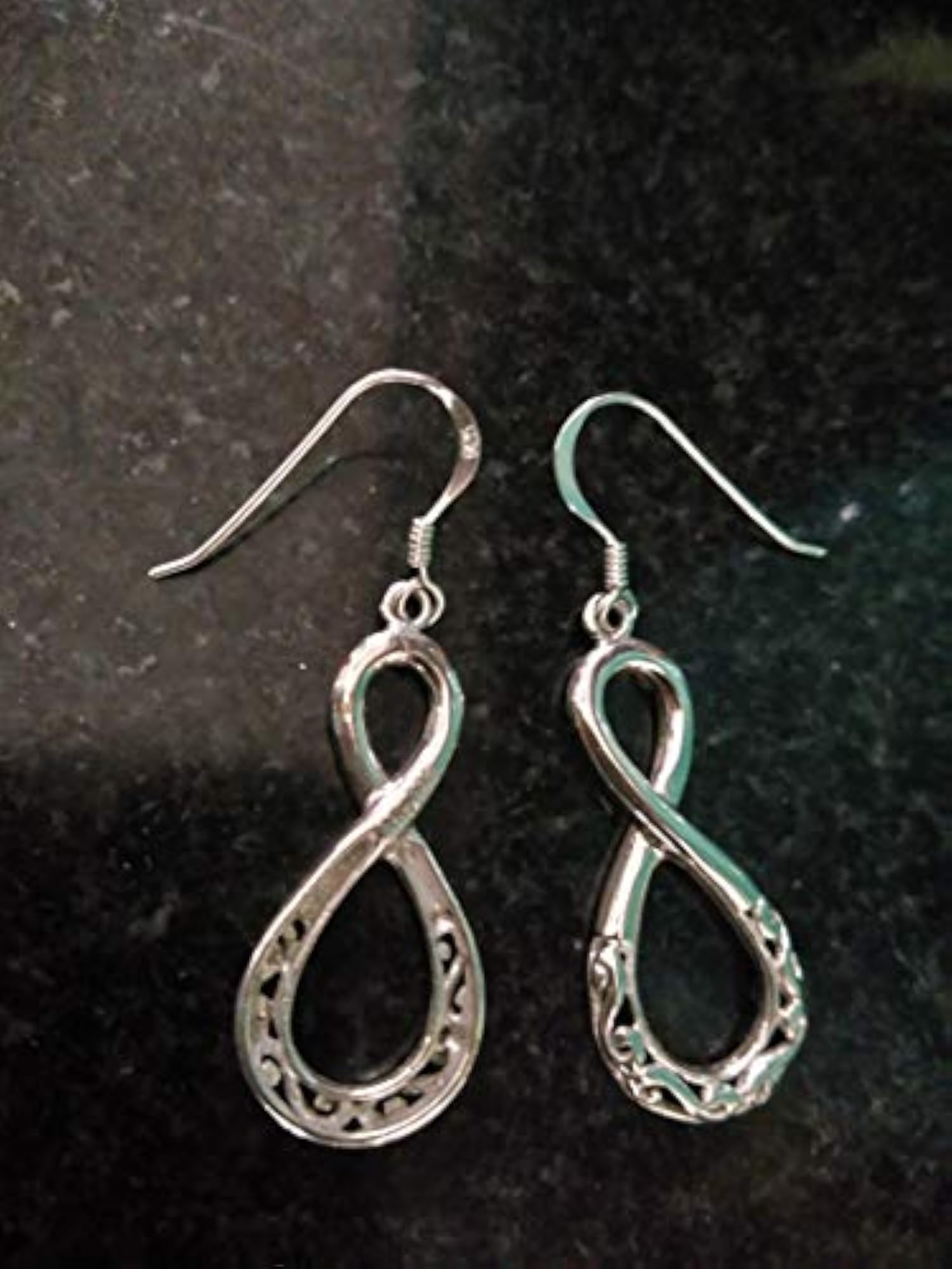 Women's 925 Sterling Silver Infinity Dangle Earrings