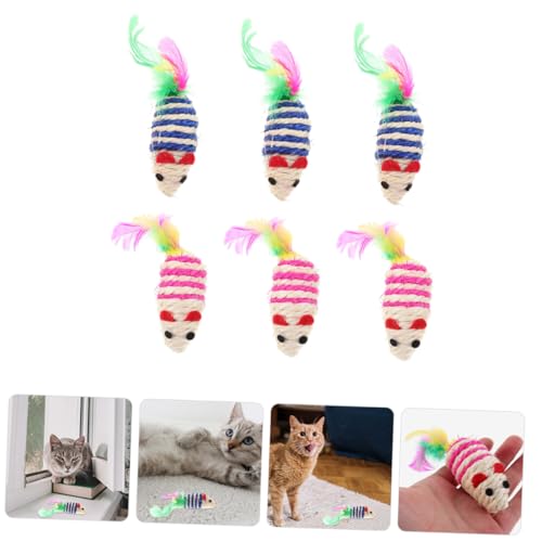 Juguetes interactivos para gatitos con sisal para masticar y catnip 7
