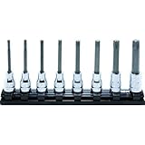 Ko-ken RS3025Z/8-L75 3/8 Sq. Dr. 8 Piece Z-Series TORX Bit Socket set TORX T20-T55