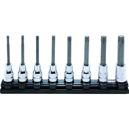 Ko-ken RS3025Z/8-L75 3/8 Sq. Dr. 8 Piece Z-Series TORX Bit Socket set TORX T20-T55