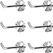 Hestya 6 Pack Stainless Steel Elephant Nose Hook Wall-Mount Robe Hook Coat Hook Towel Wall Hook, Brushed Nickel (Large)