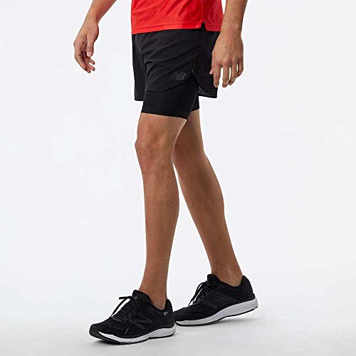 New Balance Q Speed 5 Inch 2-in-1 Shorts - AW22 Black - Image 2