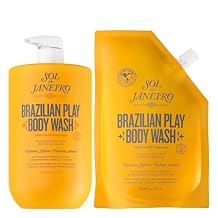Sol de Janeiro Brazilian Play Moisturizing Shower Cream Gel Body Wash 1L with 1L Refill Pouch -