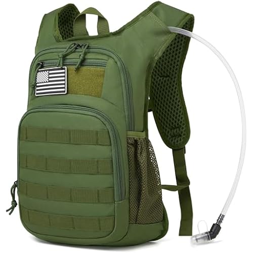 wotony Hydration Backpack with Water Bladder for Hiking Tactical Hydration Pack for Men Women Molle Water Backpack for Hiking