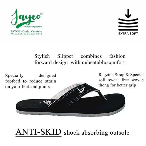 Image of Jayco Ortho Comfort Slippers - Pain Relief with Soft Breathable Fabric, Perforated Hole Design with Cozy Fit, and Durable Construction for All-Day Ease