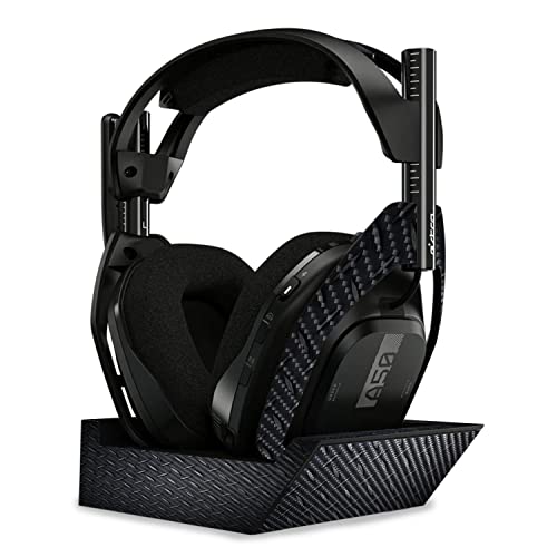 Image of MightySkins Carbon Fiber Skin Compatible with Astro A50 Wireless Headphones + Base Station (Gen 4) - Black Diamond Plate | Protective, Durable Textured Carbon Fiber Finish | Easy to Apply