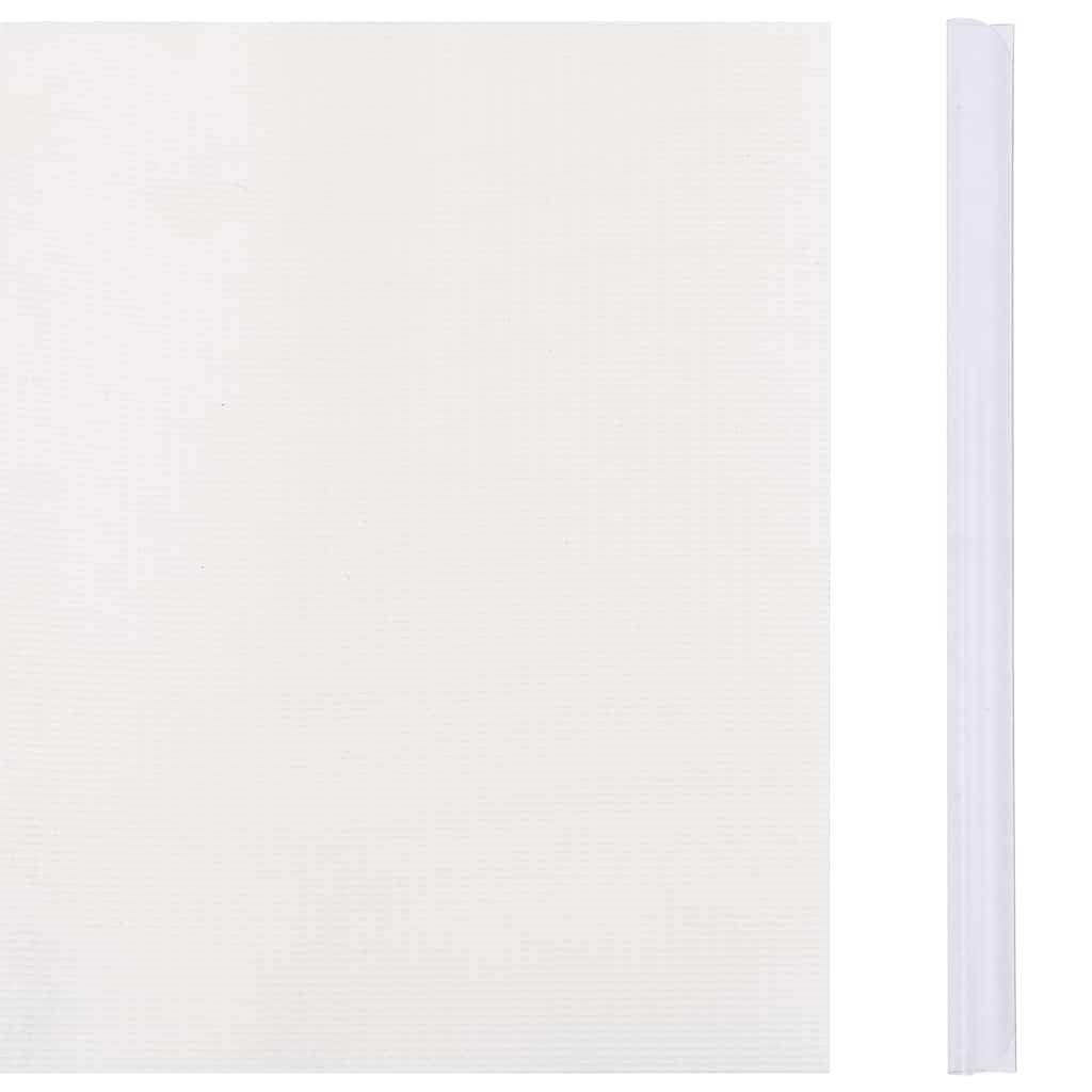 Écran d'Intimité de Jardin 4 Pcs, Brise-Vue en Rouleau PVC 35x0,19 m pour Clôture Grillagée, Canisse Occultant pour Balcon et Terrasse, 80 Clips de Fixation Inclus, Blanc