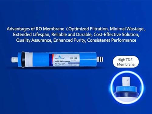 Image of Aqua D Pure RO Membrane 80 GPD | Reverse Osmosis Water Filter Cartridge for RO Purifiers | Removes Heavy Metals, Fluoride, Arsenic | Universal Fit