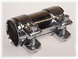 Universal Rohrverbinder 60x125mm komplett aus Edelstahl V2A Doppelschelle Auspuff
