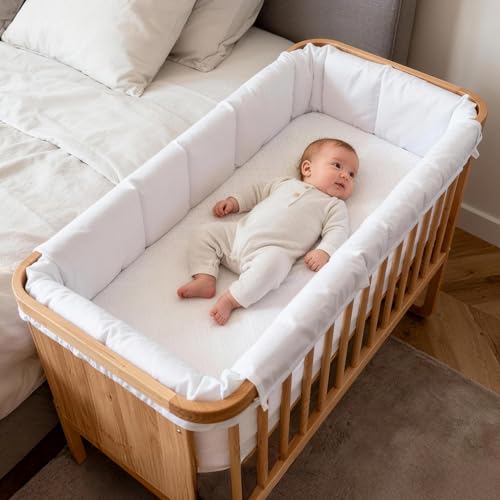 Image of Baby Bassinet Mattress, Breathable, Hypoallergenic, Premium Foam, Non-Toxic, Rectangle Shaped with Removal Waterproof Cover,23.6 inch x 47 inch x 2''