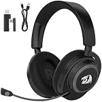Redragon H891 Wireless Gaming Headset, Tri-Mode (2.4G/BT/Wired), 65H Battery, 50mm Drivers & 7.1 Surround Sound, Noise-Cancelling Retractable Mic, Compatible with PC, PS5, NS, Mac, Mobile