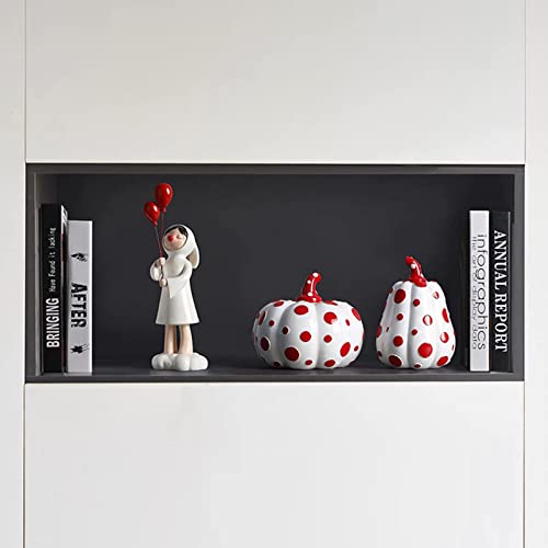 Shengtian Modern Minimalist Polka Dot Pumpkin Creative Decoration Fruit Ornaments Home Decoration Personality Cute Ornaments Garden Landscape Sculpture (F-2(5.12 * 4.33In)) #TOP2