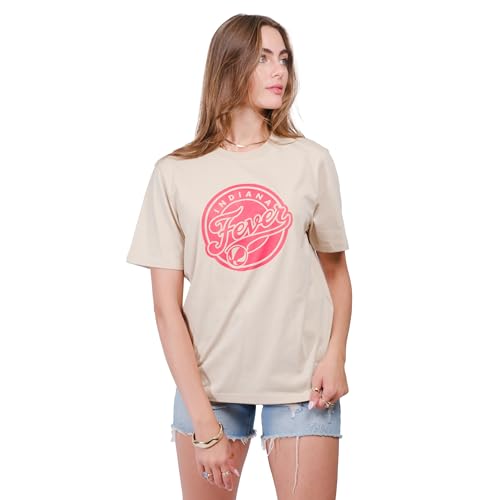 Ultra Game WNBA Official Womens Super Soft Fashion T-Shirt Indiana Fever Sand Small