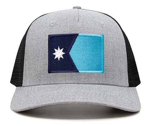 Image of International Tie State Hat for Men and Women, Adjustable Snapback Trucker Baseball Cap with Embroidered Patch