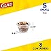 Glad Food Storage Containers - Mini Round Containers - 4 Ounce - 8 Containers