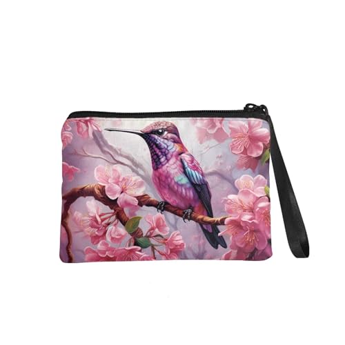 Kuiaobaty Portamonete Portamonete Portamonete Piccolo Cambiamento Borsetta Mini Portafoglio Cerniera Frizione, Bulldog francese floreale, Portamonete