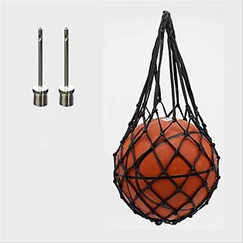 GUANGJIA 1 Piece Basketball Net Bag Nylon Mesh Ball Bag Portable Sports Ball Mesh Bag for Basketball, Volleyball, Soccer, Rugby Ball (Black)