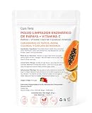 Papaya + Vitamin C Enzymatisches Reinigungspulver fürs Gesicht – 50 g | Sanftes Peeling mit Papayaenzymen, Kaolin & kolloidalem Hafer | Wasserfreie Gesichtsreinigung für strahlende Haut