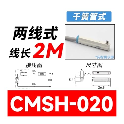 Sensor de inducción de cilindro magnético CMSH-020 de tres cables con conmutación eficiente 2