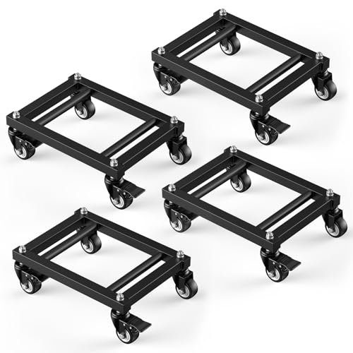 IMAYCC Car Dolly Set of 4, 6000 lbs Heavy Duty Car Wheel Dolly with Parallel Tube Design for Moving Vehicles, Trucks, SUVs, Motorcycles and Boats