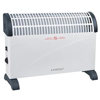 Kamberg - Convecteur - Chauffage - Radiateur Électrique - 3 niveaux de puissance avec Thermostat - Chauffage silencieux, rapide à faible consommation - 2000 W - Blanc