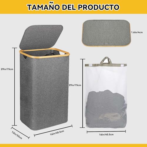 La Mejor Recopilación de Cesto para Ropa Sucia Coppel Top 10. 29 Cesto para Ropa Sucia Coppel marca ACOVARK (2)