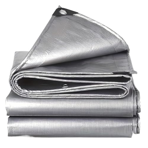 Kompatibel mit wasserdichter Plane, silberner, Mehrzweck-Markise, Überdachung, Regenschutz, Sonnenschutz for den Außenbereich, Camping(3x3 m)