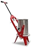 Cross Beam fruta Prensa. esta prensa no podría ser más fácil de operar. llenar la cesta con sus frutas pedazos, y luego cambie la barra portaequipajes (para presionar una sencilla y potente zumo de fruta Prensa resistente para Hobby Makers. puede ser utilizado para las manzanas, uvas y otras superficies suaves/pulpa.