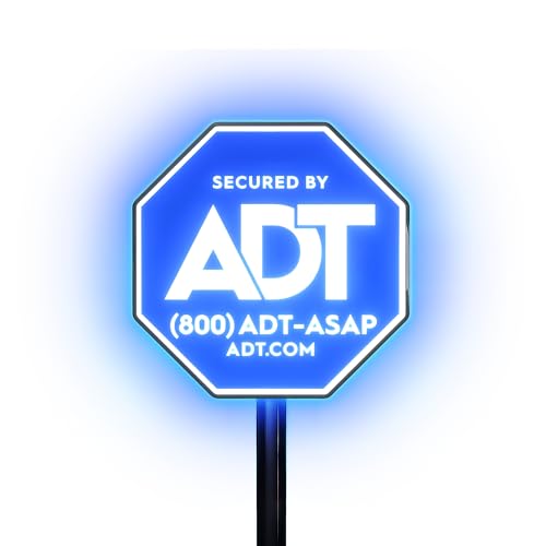 ADT Blu Live Light Smart Outdoor Security Light Alarm-Activated Illumination Weatherproof IP65 Helps Emergency Services Locate Your Home Stake or Wall Mount ADT+ App Control Pro Protect Plan Required