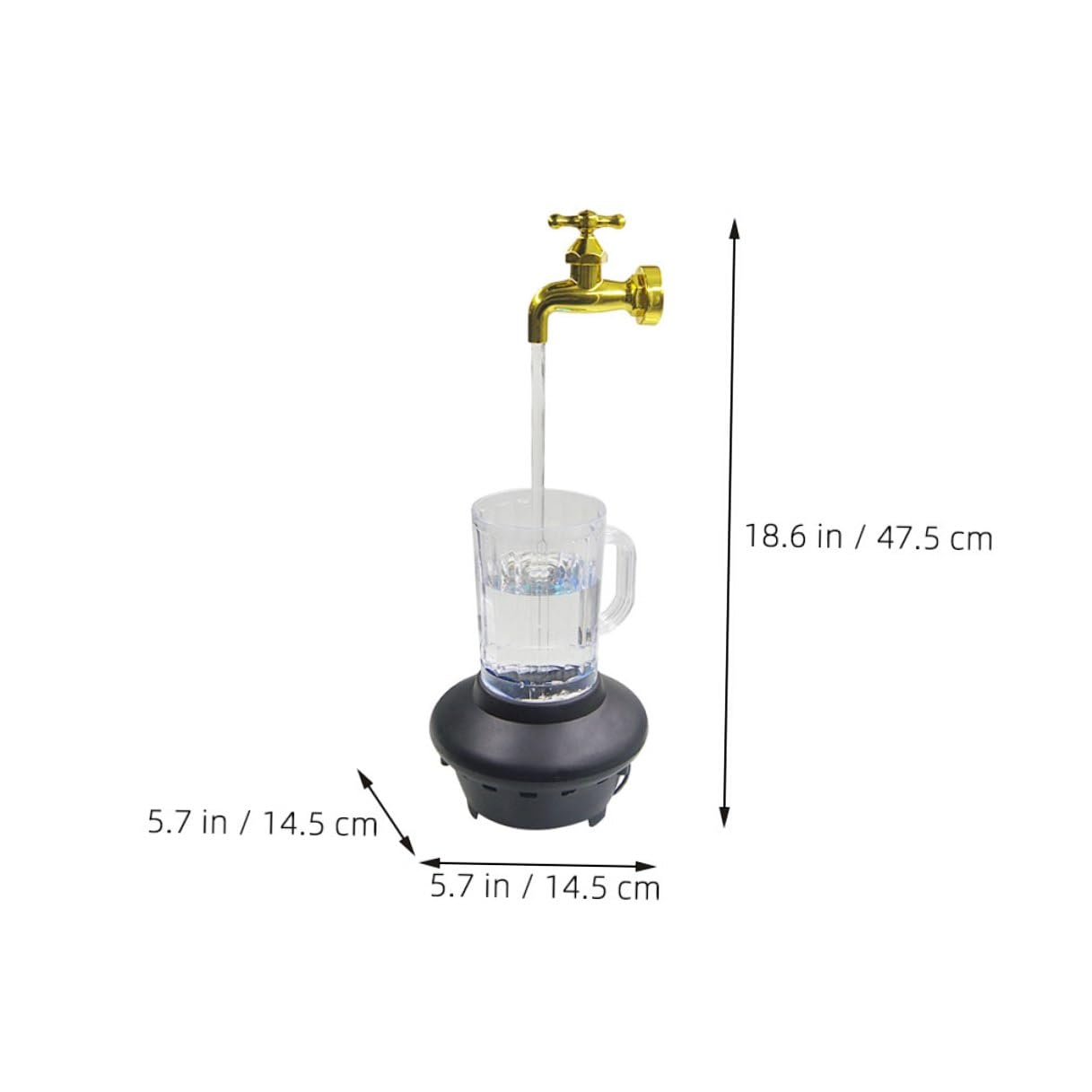 Wasserhahn mit Stabilem Design Unsichtbarer aus Kunststoff Brunnen Dekorativer und Kreatives Geschenk zur Gartendekoration zum Einzug für Kinder
