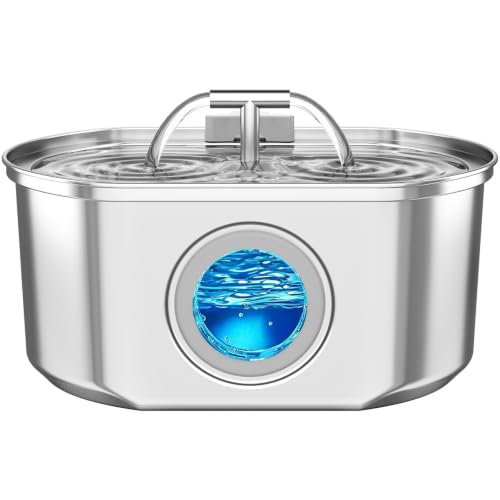 Cat Water Fountain Stainless Steel - 3.2L/108oz Cat...
