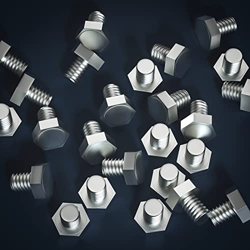 Image of 3 /8-16 x 1 /2 inch (5 /8 to 7 inch Optional) Hex Head Screw Bolt, Stainless Steel 18-8(304), Fully Threaded,20pcs