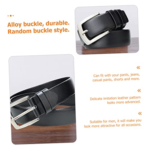 FRCOLOR Men Adjustable Waist Belt for Casual Wear Imitation for Jeans Shorts and Trousers Stylish and Gentlemen Waistband Random Style4