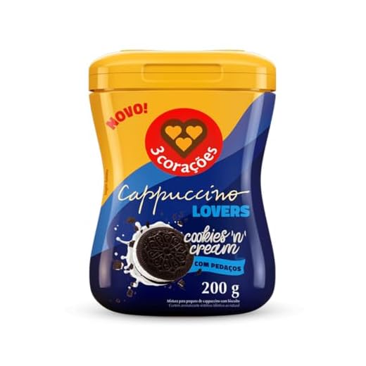 3 Corações Cappuccino Sabor Cookies n' Cream, 200g