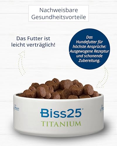 Biss25 Titanium (12,5 kg) | glutenfrei | Premium Trockenfutter | für empfindliche Hunde Aller Altersgruppen