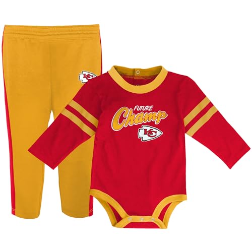 Image of Outerstuff NFL Newborn Infants Little Kicker 2 Piece Creeper Bodysuit Romper and Pant Set