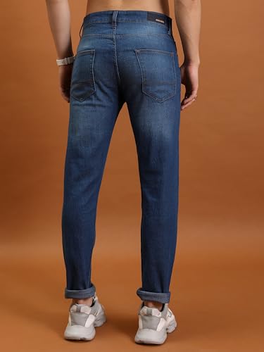 Image of Highlander Men's Straight Fit Jeans | Mid Rise | Stretchable | Sleek & Contemporary | Designed for Comfort & Ease of Movement| Jeans for Man