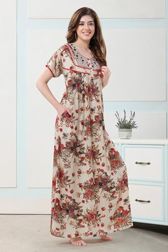 Image of Soulemo Women Premium Rayon Printed Nighty 1794