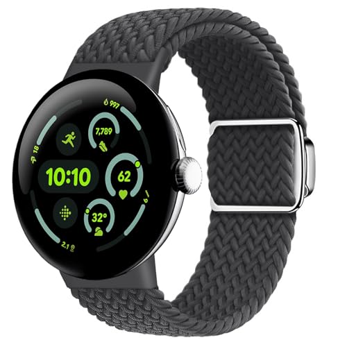 [JUNENTER] �ґg���C�o���h Google Pixel Watch 1/2/3/4 41mm 45mm �ƌ݊�������A[�A�b�v�O���[�h���ꂽ���΂͗����܂���] Pixel Watch ���X�g�o���h�p�̒��߉\�ȐL�k���i�C�����X�g���b�v ���f�B�[�X 