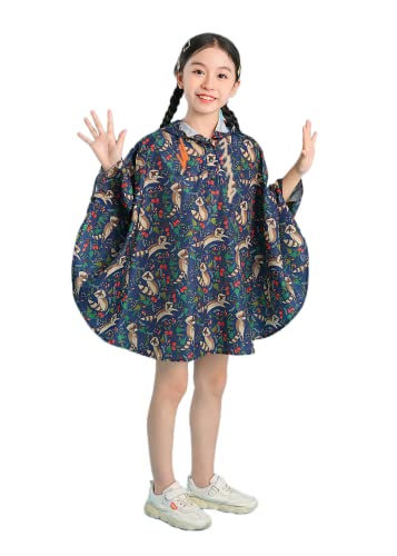 Image of Freesmily Kids Cute Raincoat Waterproof Rain Poncho Jacket Coat for Girls Boys