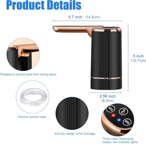 Image of Automatic Water Dispenser Pump for 20 Litre Bottle | Portable USB Rechargeable Water Pump Dispenser for Home, Office & Outdoors | Water Can Pump for 20 Litre | Water Can Dispenser