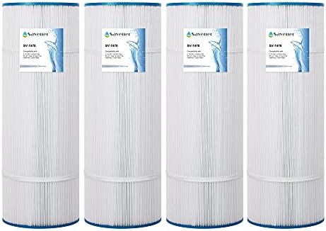 Savener PCC80-PAK4 Replacement Pool Filter Cartridge Replaces for PCC80 Darlly 70804 Unicel C-7470 80Sq.ft CCP320 PCC80 Filbur FC-1976 Clean and Clear Plus 320 817-0081 178580 4 Pack