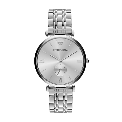 Emporio Armani Men's Three-Hand Leather Watch